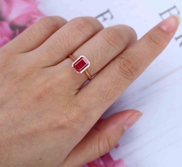 Lab Grown Ruby Ring